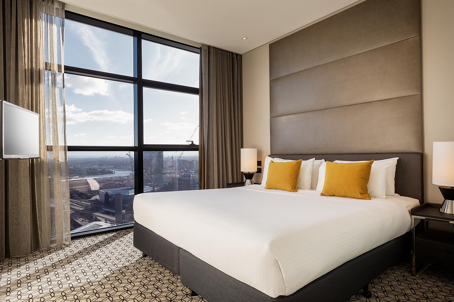 เฟรเซอร์ สวีท ซิดนีย์ Aparthotel ภายนอก รูปภาพ A bedroom at the Hilton London West End